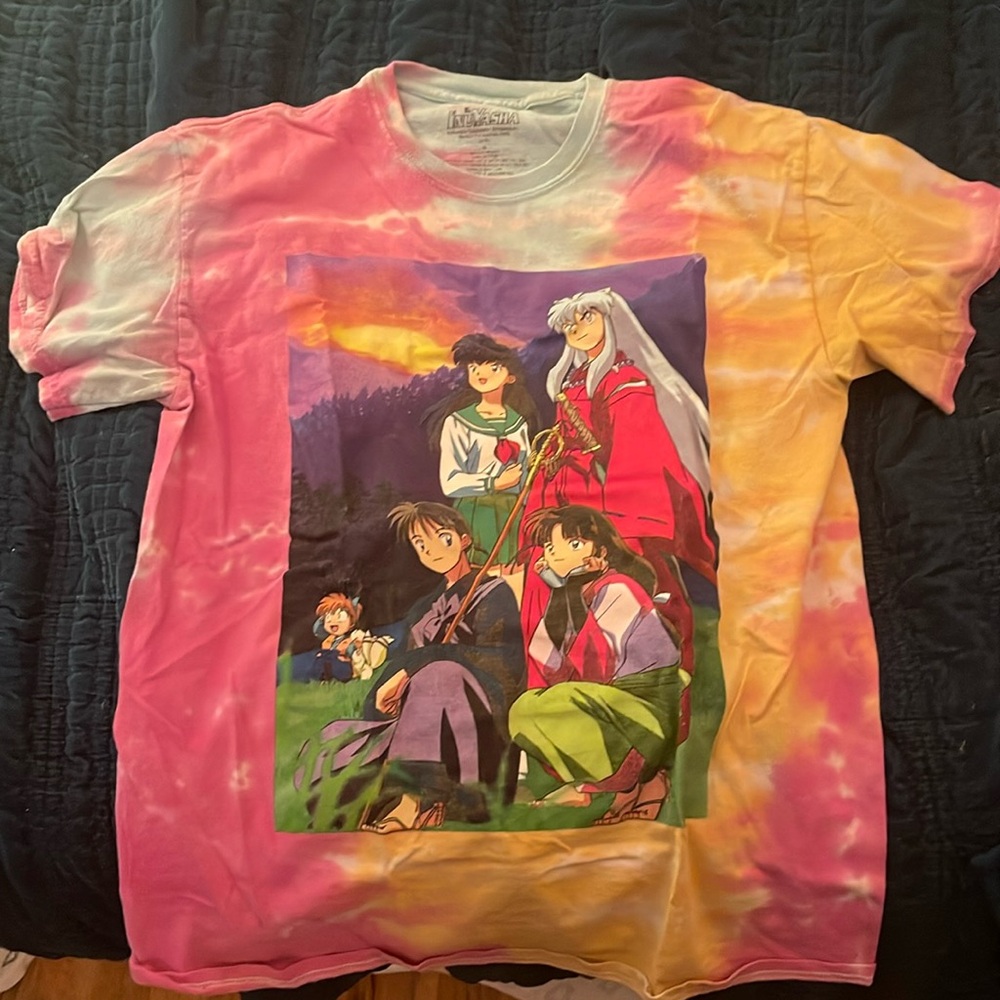 Inuyasha tie dye men’s small graphic tshirt